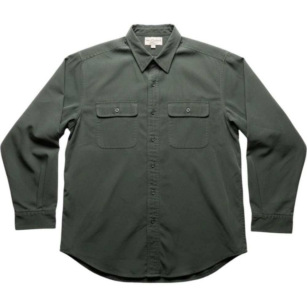 Knightsbridge Mens L Green Fleece Lined Shirt Jacket Button Down Pocket RN 80406